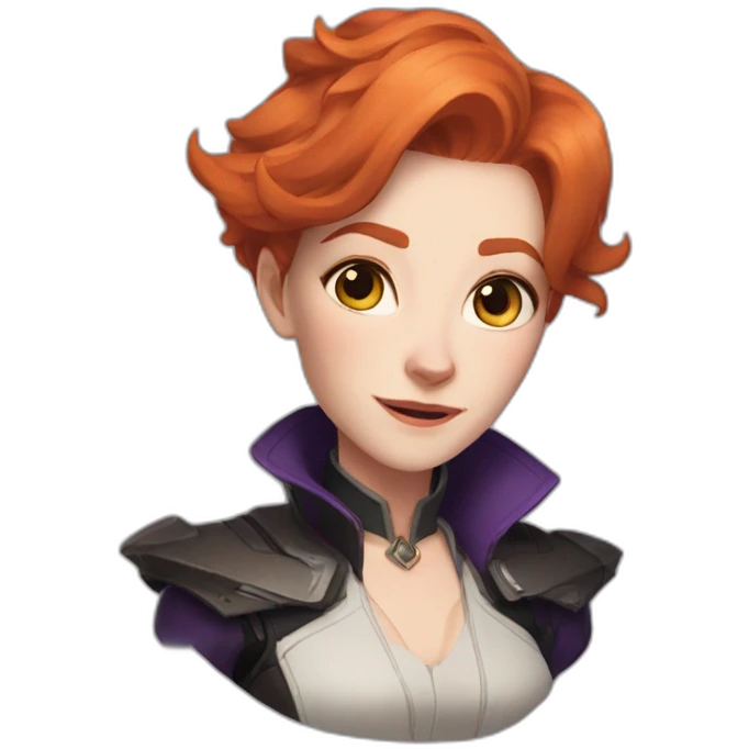 moira from overwatch, ginger hair emoji