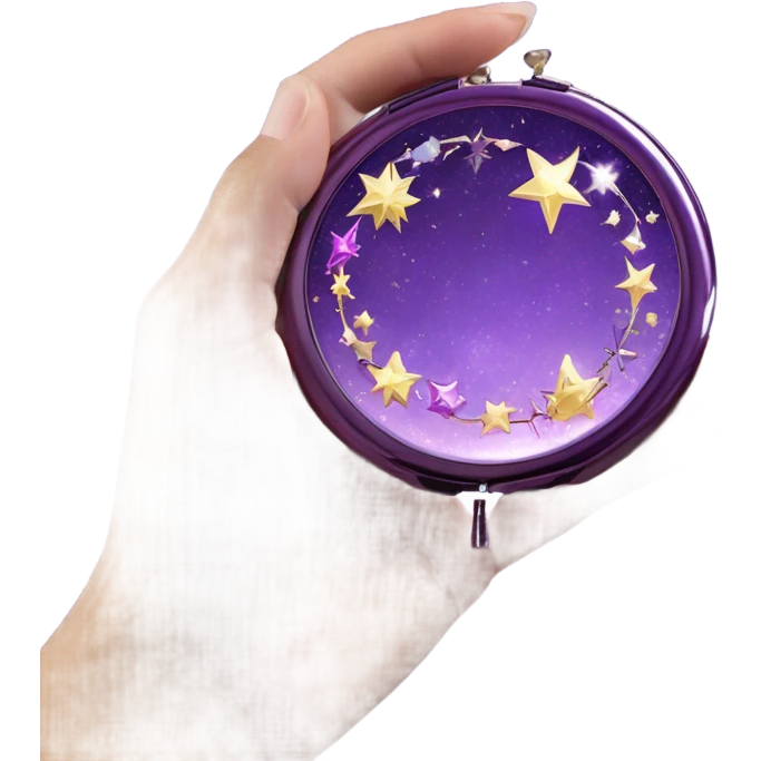 Purple Magical girl compact mirror emoji