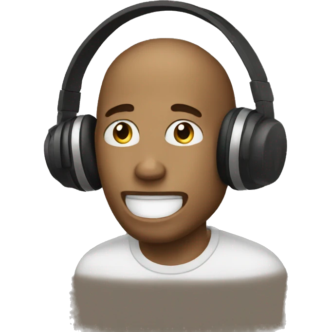 joe emoji listening to music emoji