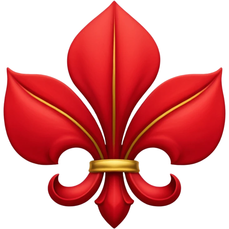Fleur de lys rouge  emoji