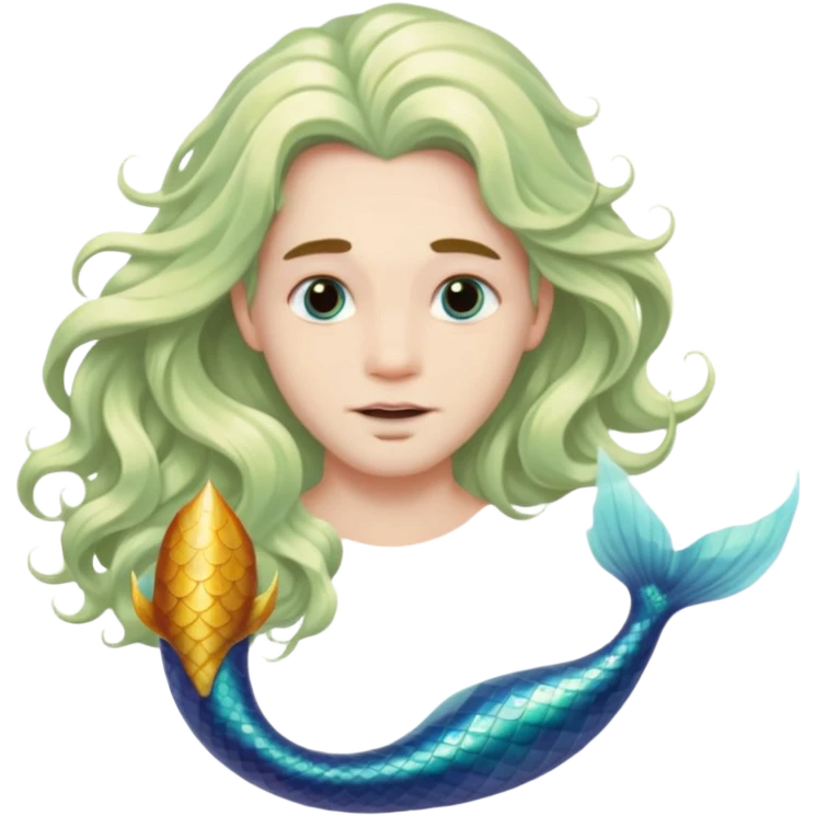 Mermaid face men emoji