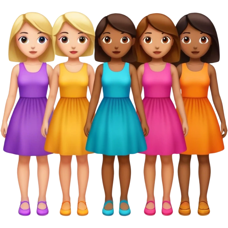 A group of 5 girls emoji
