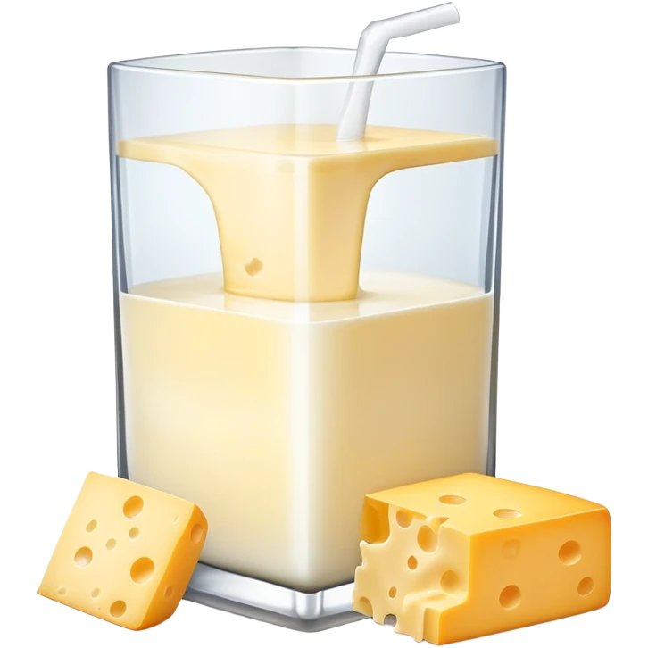 glass of milk and cheese emoji