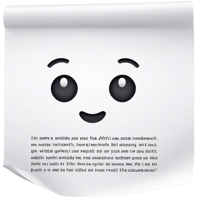 Affidavit (a written statement confirmed by oath) emoji