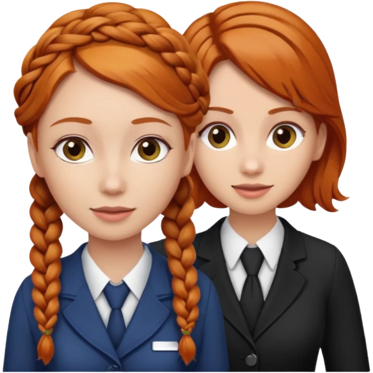 receptionist face braided ginger receptionist emoji