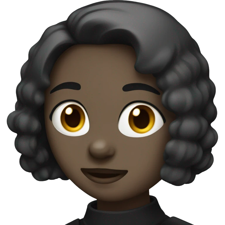 Black cat with white neck patch emoji