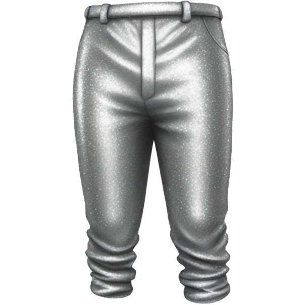 Sparkly silver party pants emoji