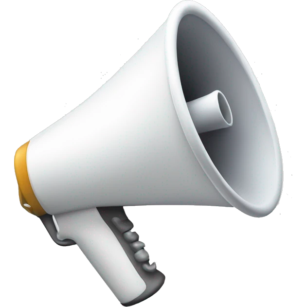 white megaphone emoji