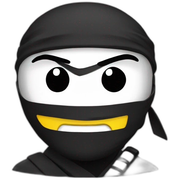 ninja con iphone emoji