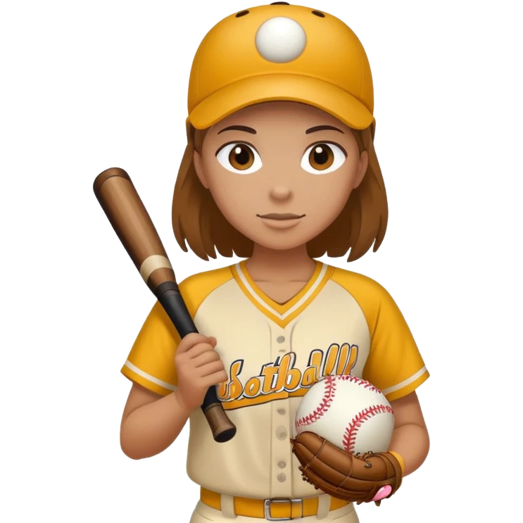 Me playing softball  emoji