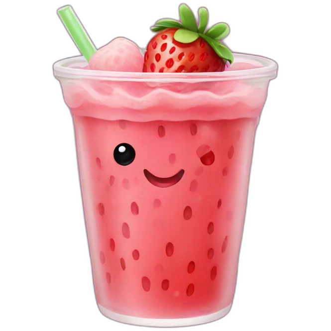 strawberry boba emoji