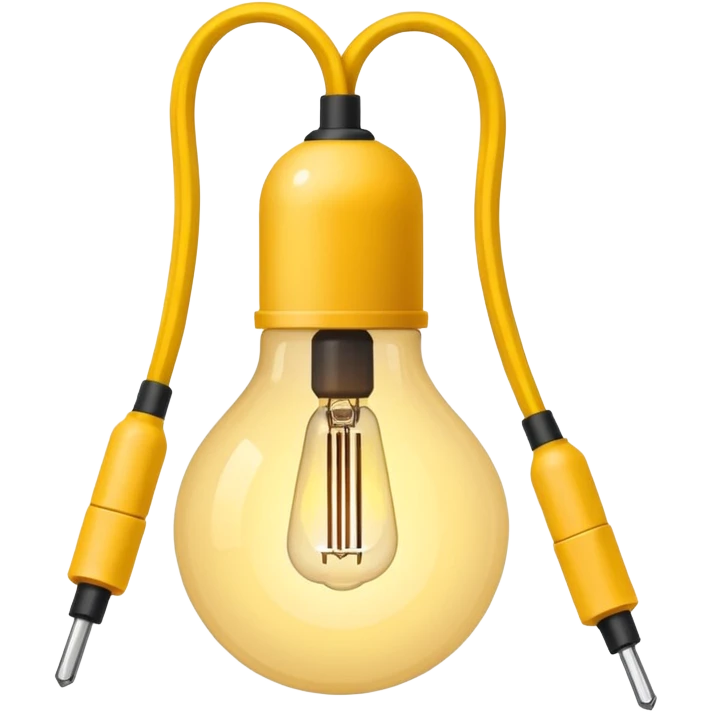 Hanging Light Cable yellow emoji