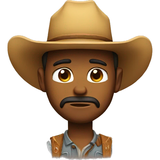 Cowboy sad emoji