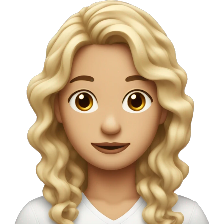 More wavy hair, and a middle part emoji