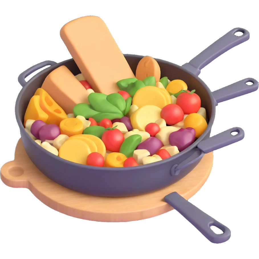 pan with food emoji