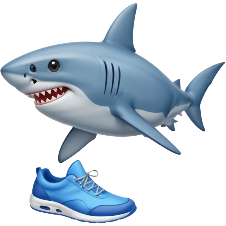 Shark in blue shoes  emoji