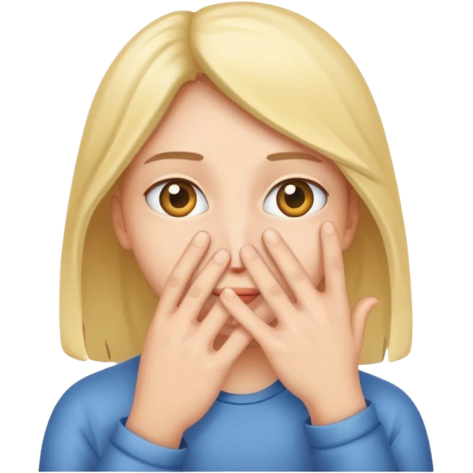 Covering the face with hands and peeping through your finger emoji