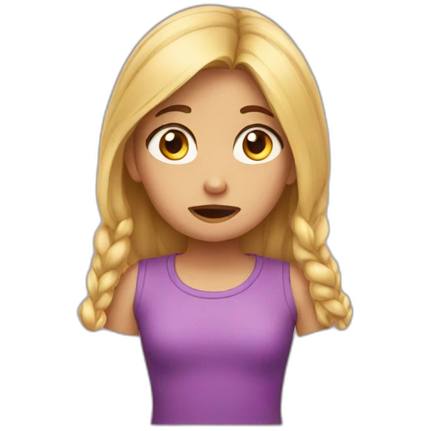 girl worries emoji