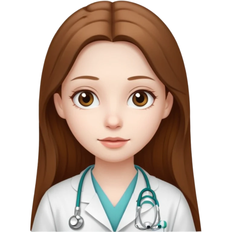 A beautiful, thin girl in a medical gown emoji