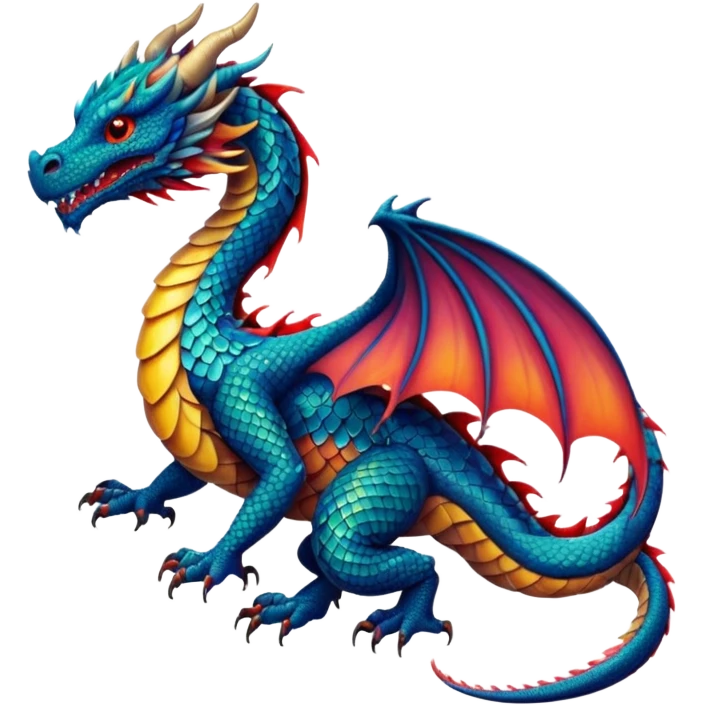 Dragon Tatto on the back body emoji