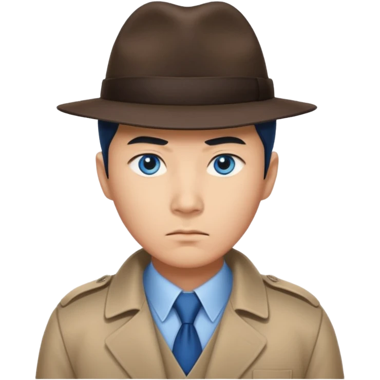 detective, asian, blue  emoji