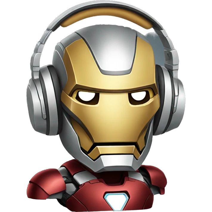 iron man speaking on headphones  emoji