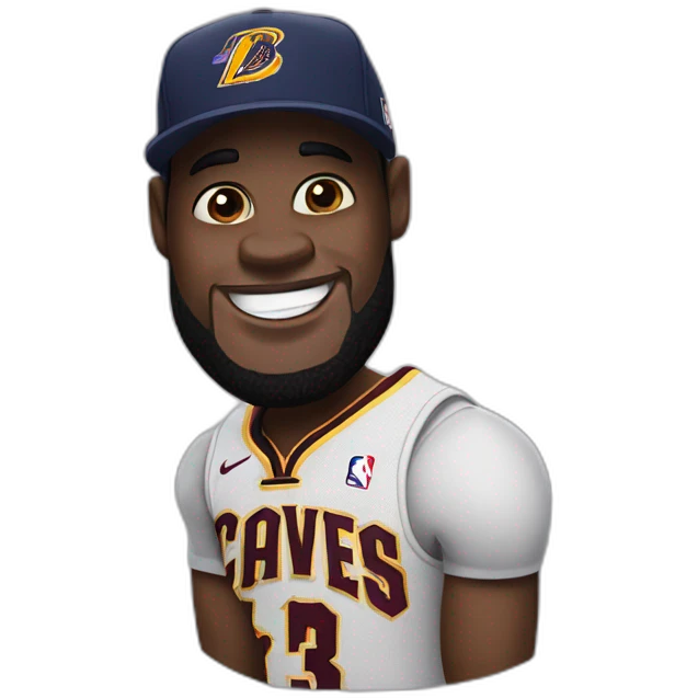 Lebron James with cap emoji