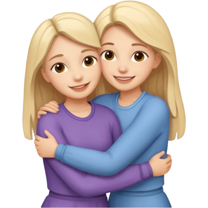 Hugging sister love emoji