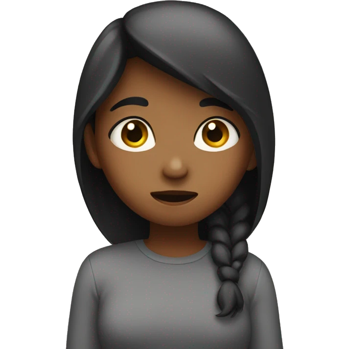 A girl feeling shy emoji