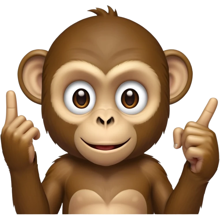 Monkey sticking up middle finger emoji