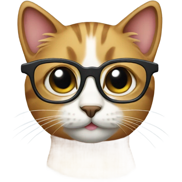 Cat with glasses  emoji
