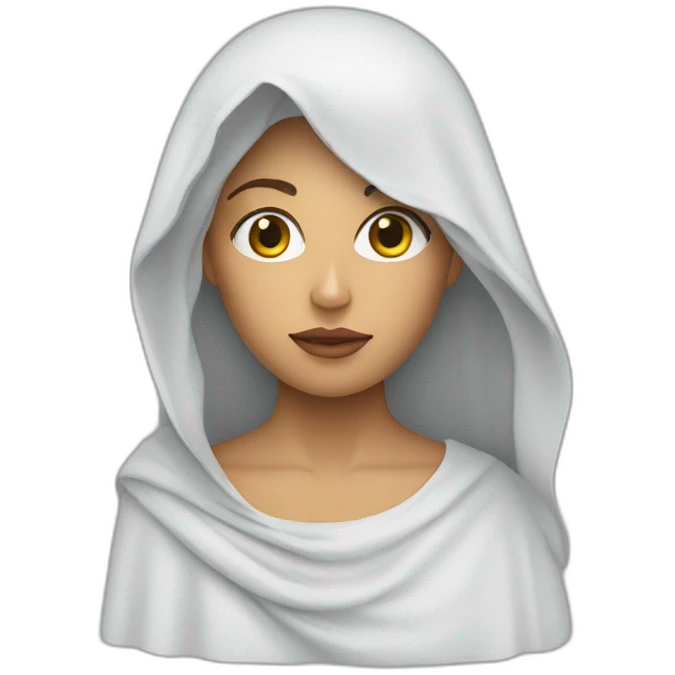 A veiled woman with ronaldo emoji