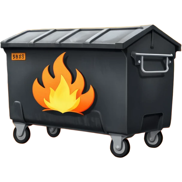 Flaming dumpster fire with the words "Indian government" on the dumpster. No typo. emoji