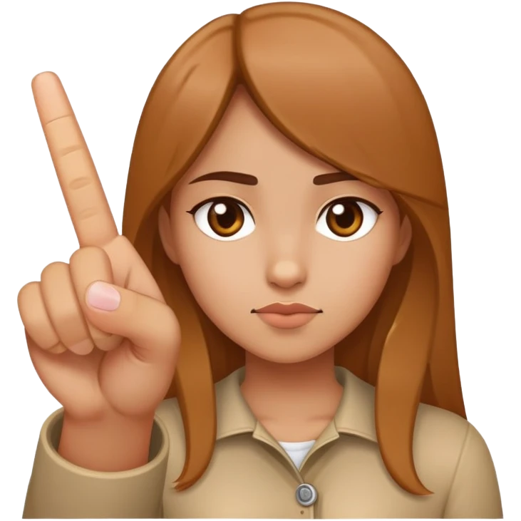 A girl shooting the middle finger  emoji