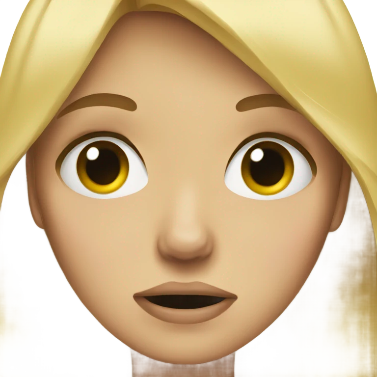 Blonde girl crying  emoji