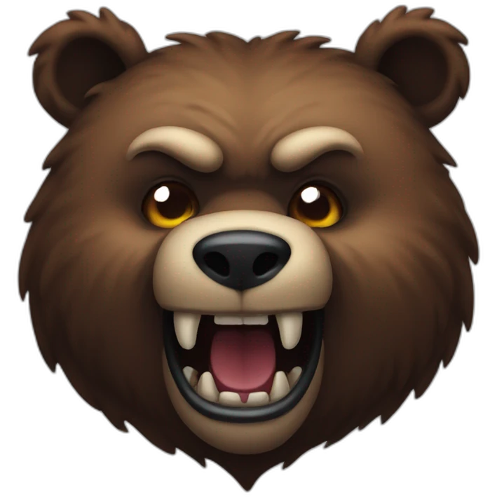 Evil bear emoji