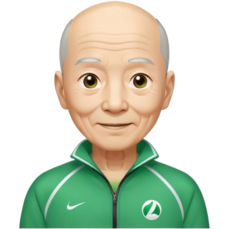 Oh Il-nam:  Age: 70s
Appearance: A frail old man with short gray bald hair, deep wrinkles, and a kind-looking smile.
Outfit: Green player tracksuit  emoji