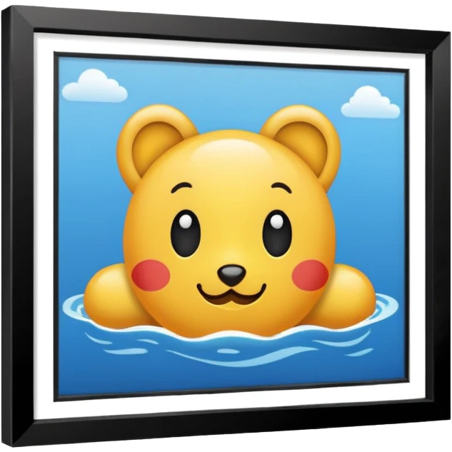 simple floating effect photo frame emoji