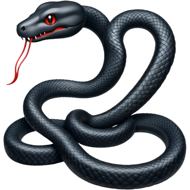 Una vibora negra emoji