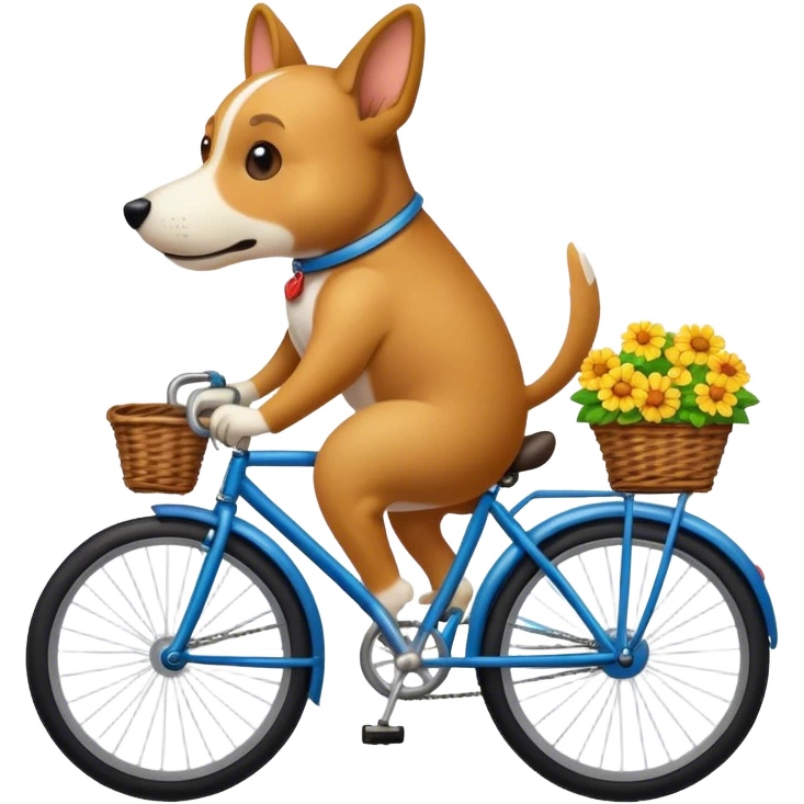 Dog riding a bicycle  emoji