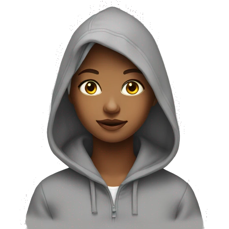Pretty girl in hoodie  emoji