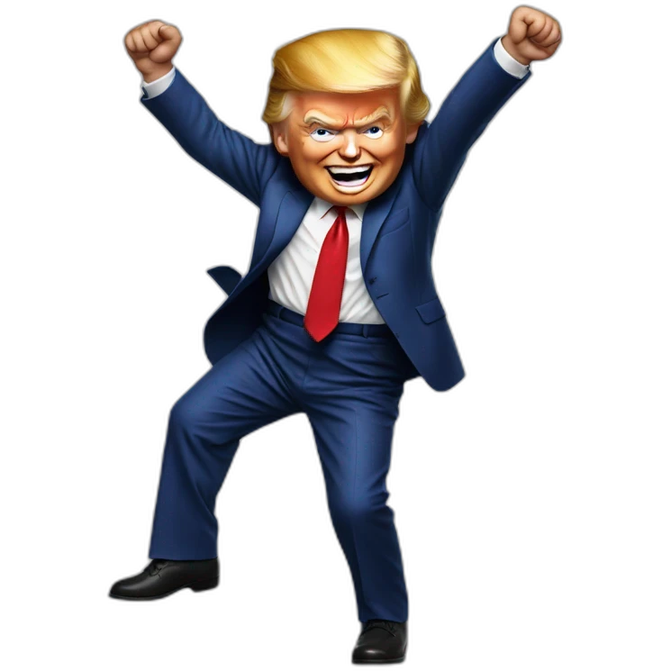 Trump as chucky dancing emoji