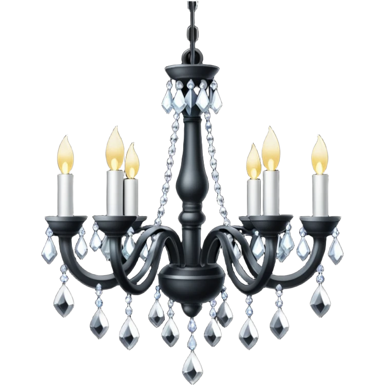 black chandelier emoji
