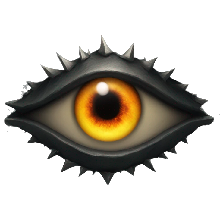 Sauron's eye in a dark tower emoji