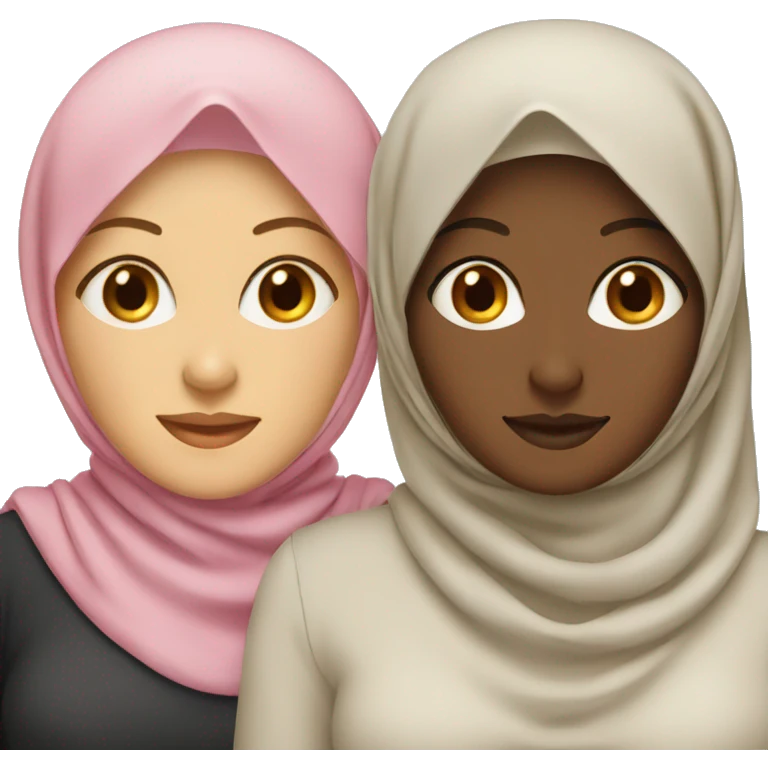 Four women wearing hijabs. emoji
