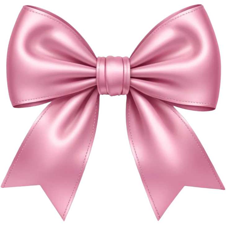 shiny and soft pink bow emoji