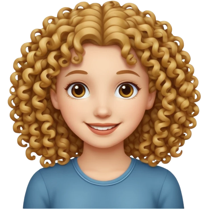 white girl with curly hair emoji