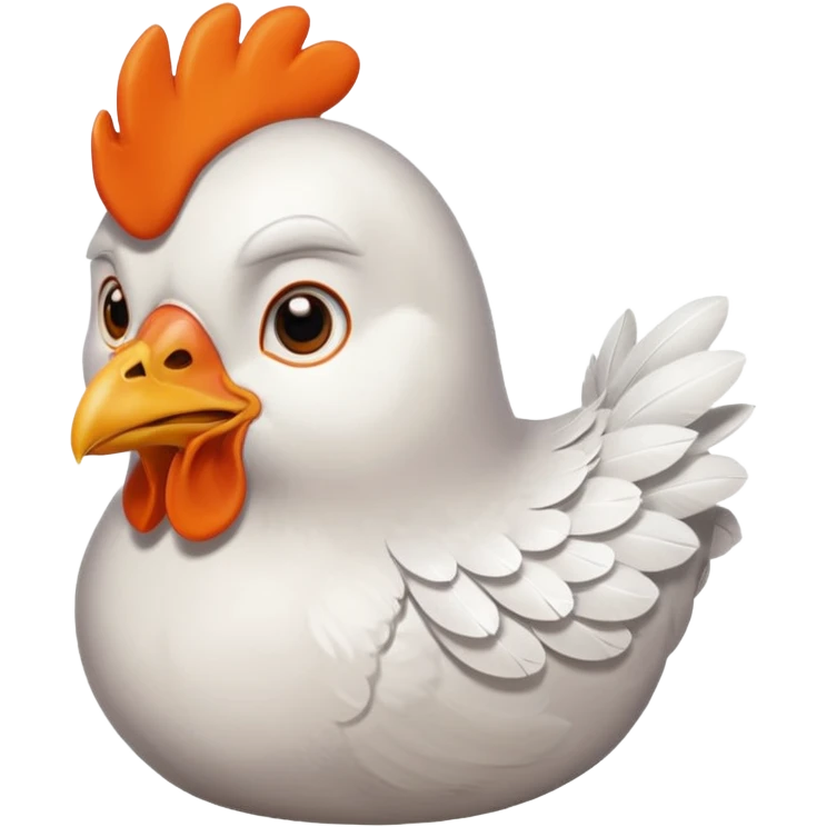 Un pollo con bolsa emoji