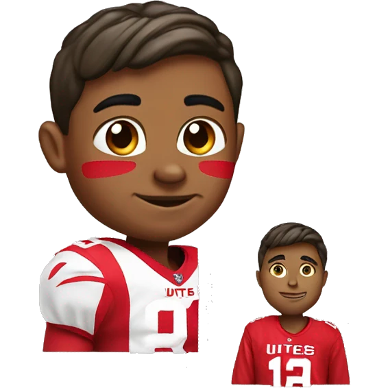 Boy Utah Utes fan in Jersey emoji