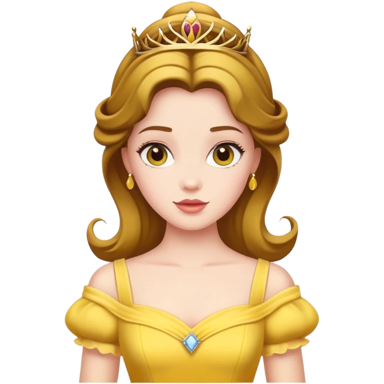 Belle princess with yellow dress emoji